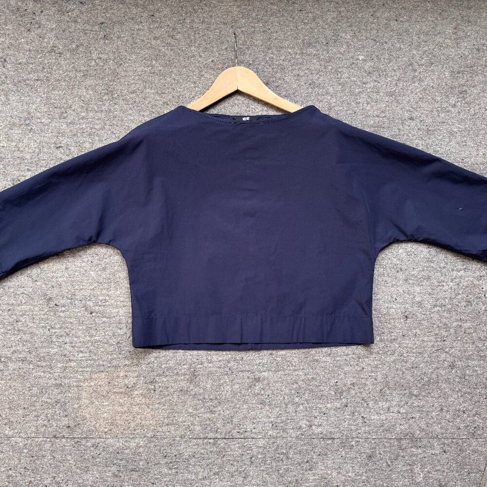 Uniqlo 3/4 Dolman Sleeve Boatneck Top Navy